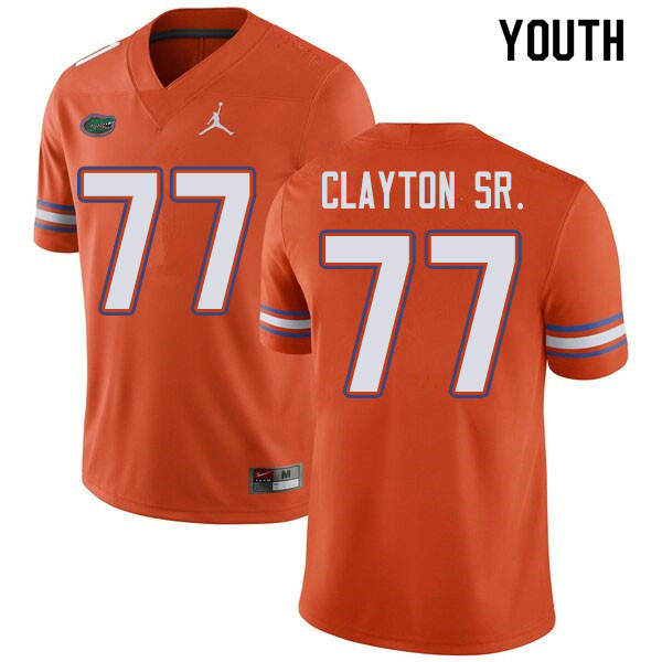 Jordan Brand Youth #77 Antonneous Clayton Sr. Florida Gators College Football Jerseys Sale-Orange - Click Image to Close